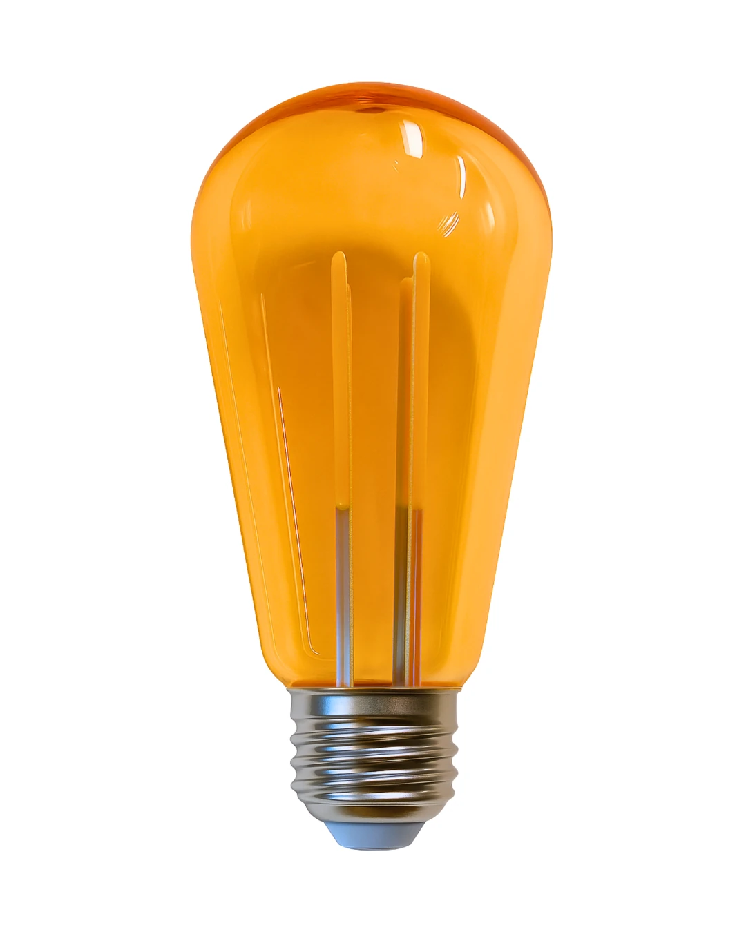 Kırılmaz Gövde ST-64 Armut Tipi Amber LED Rustik Ampul