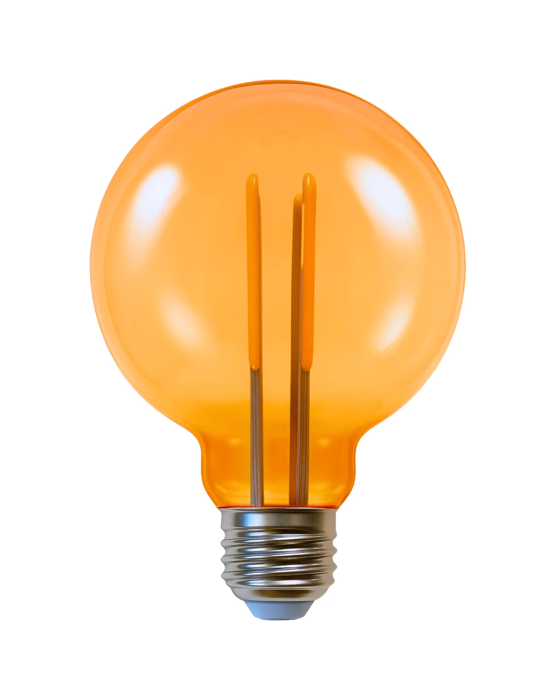 Kırılmaz Gövde G-95 Amber LED Flamanlı Dekoratif Ampul